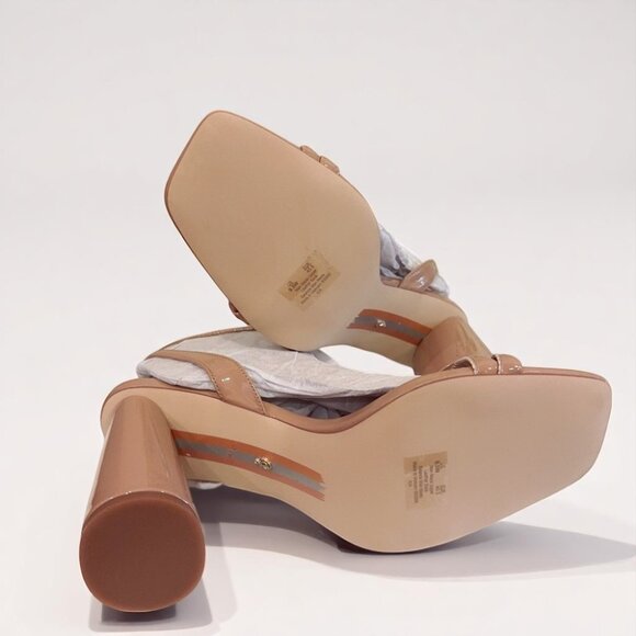 NIB Sam Edelman Kia Block Heel Sandal Rosa Blush Patent - Picture 10 of 11